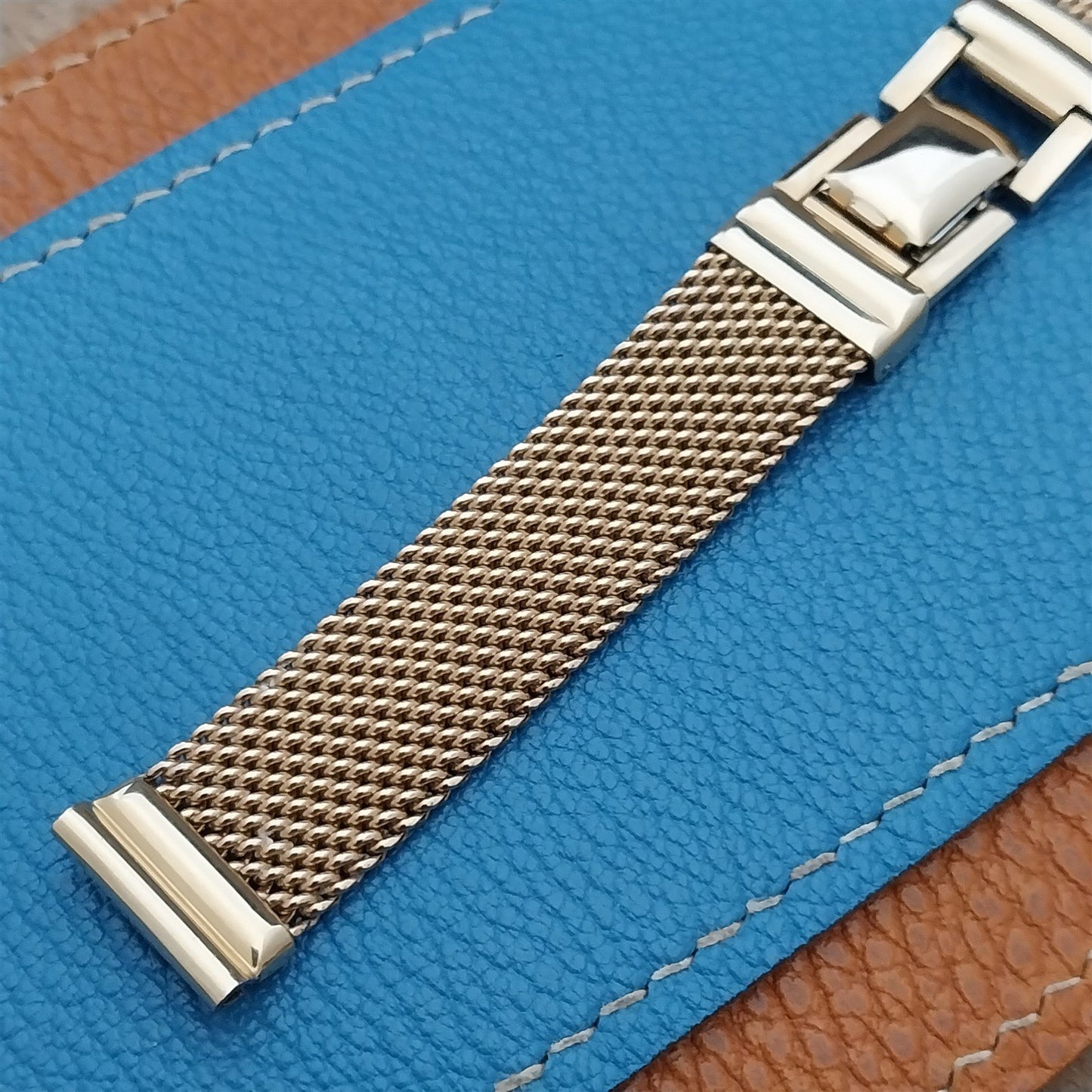 12K Gold-Filled Mesh 15.3mm Kestenmade Unused Classic 1940s Vintage Watch Band
