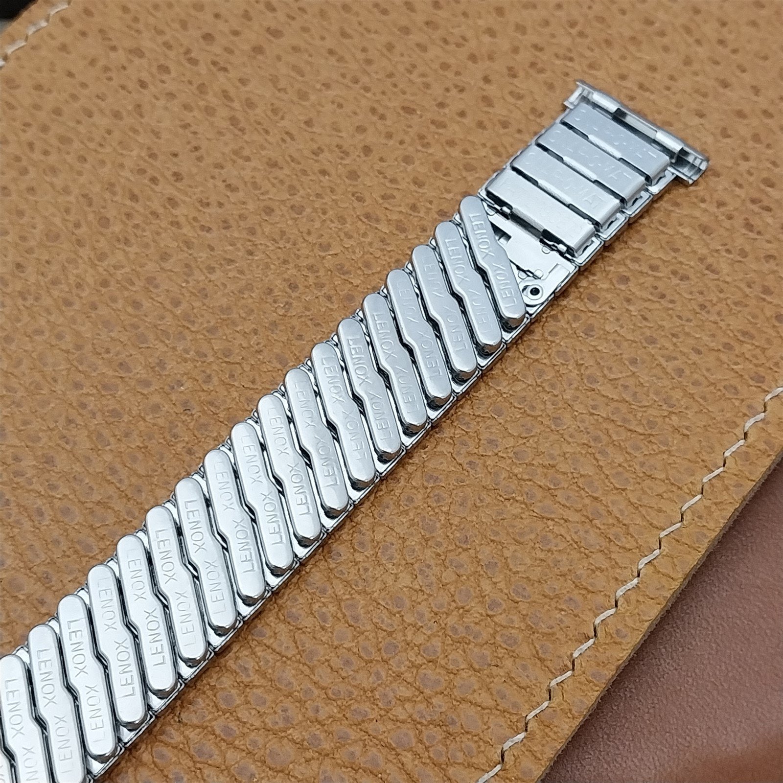 Lenox USA Stainless Steel nos 1960s Vintage Watch Band 18mm 19mm 16mm