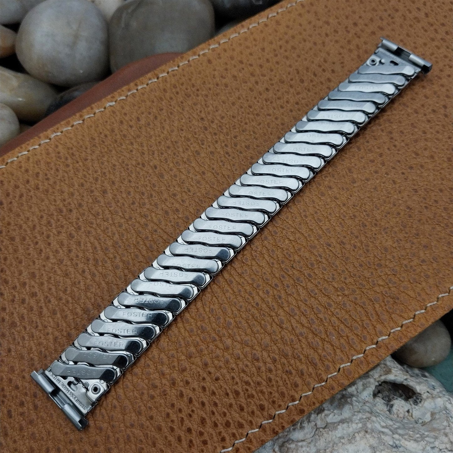 1950s nos Foster USA 16mm 19mm Stainless Steel Expansion Vintage Watch Band