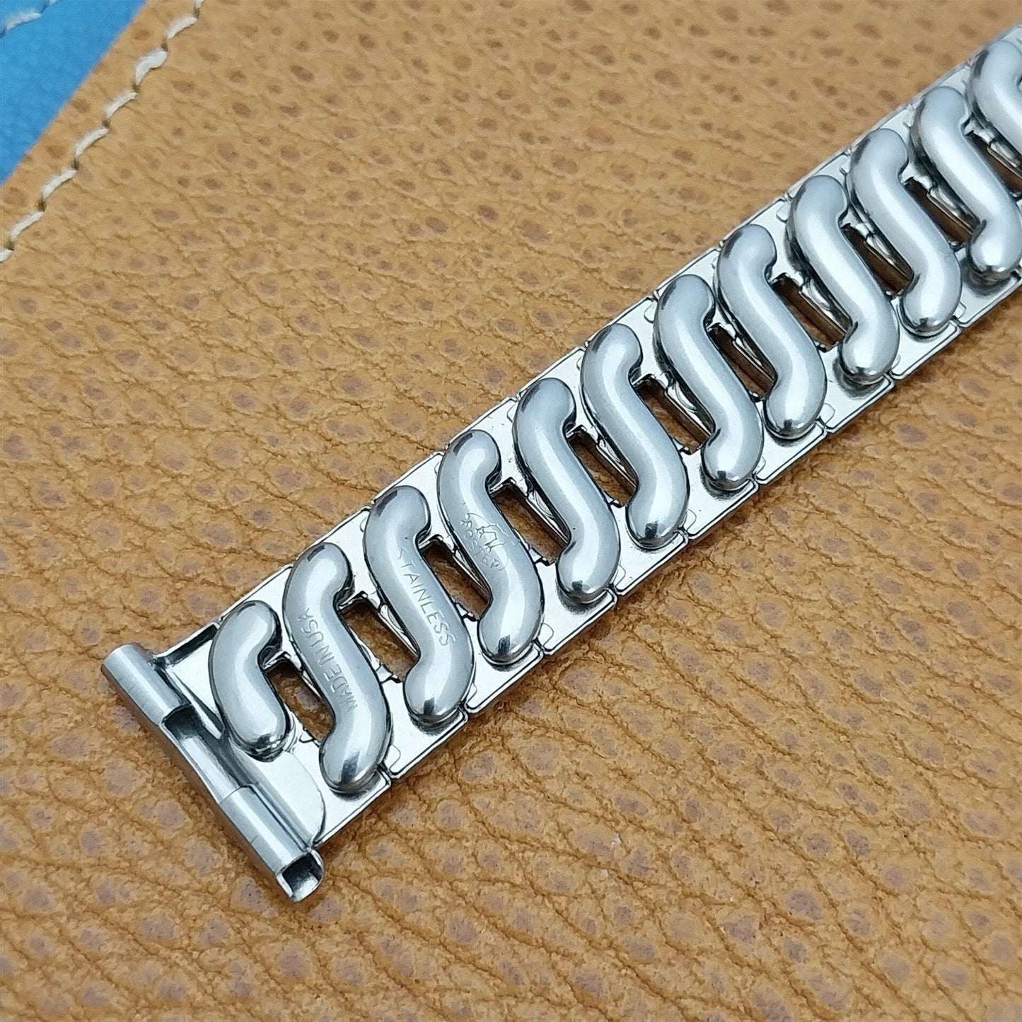 Vintage 19mm 18mm Foster Classic 1950s Stainless Steel Stretch Unused Watch Band