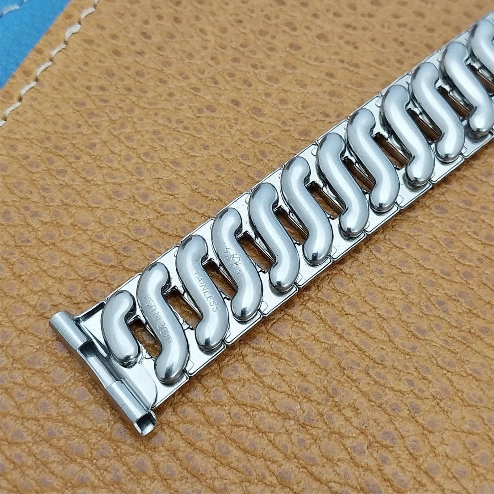 Vintage 19mm 18mm Foster Classic 1950s Stainless Steel Stretch Unused Watch Band