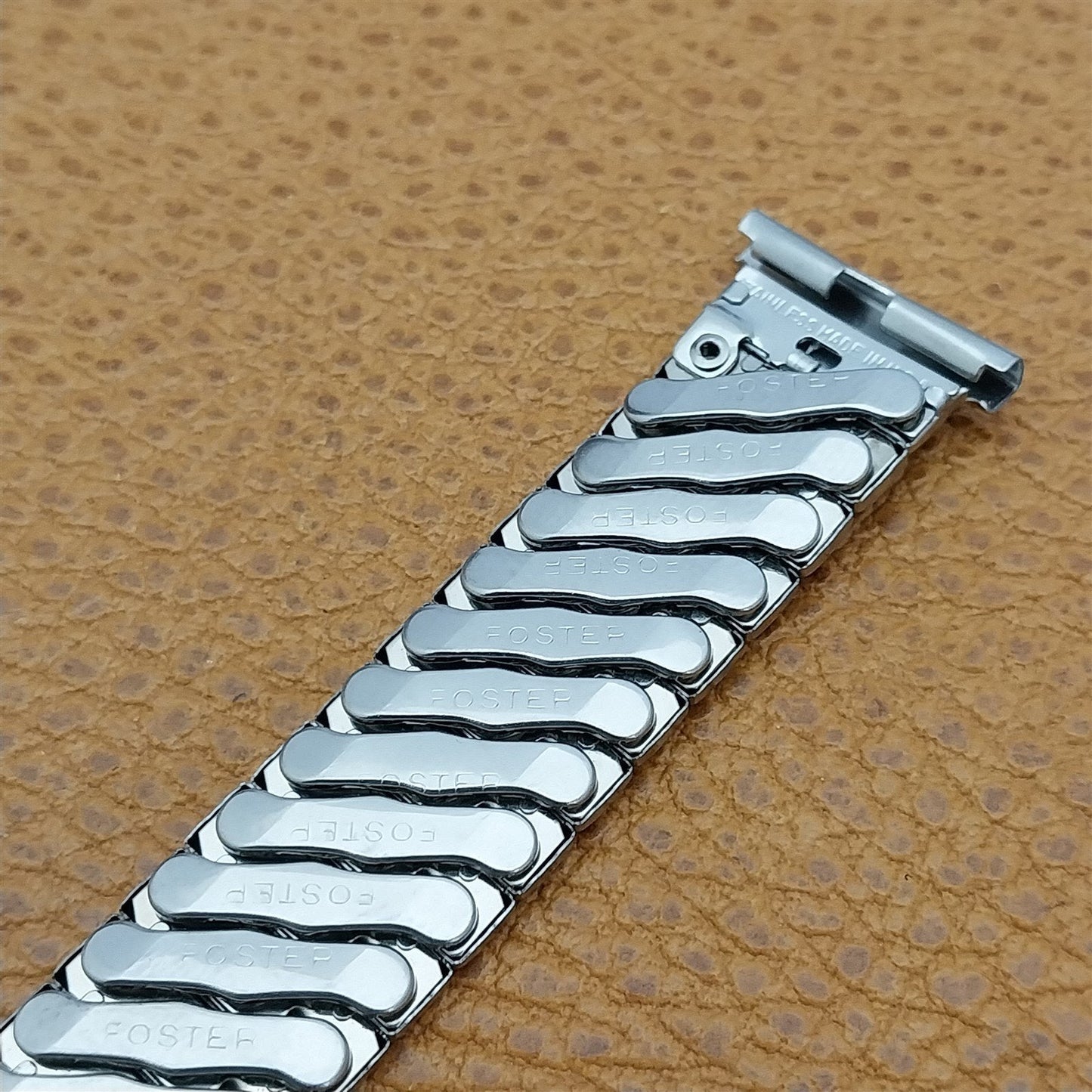 1950s Foster 16mm 18mm 19mm Stainless Steel Expansion Unused Vintage Watch Band