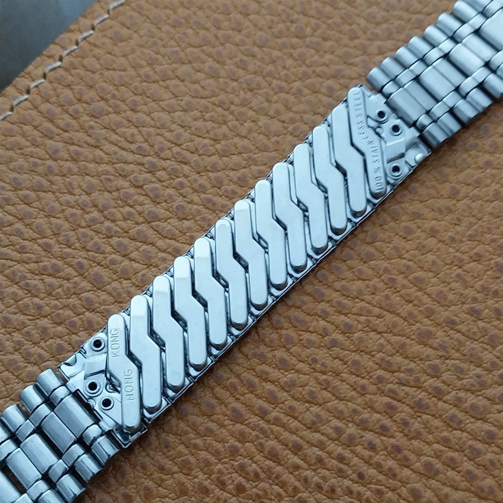 17.2mm Stainless Steel Diver DeLuxe nos 1970s Vintage Watch Band