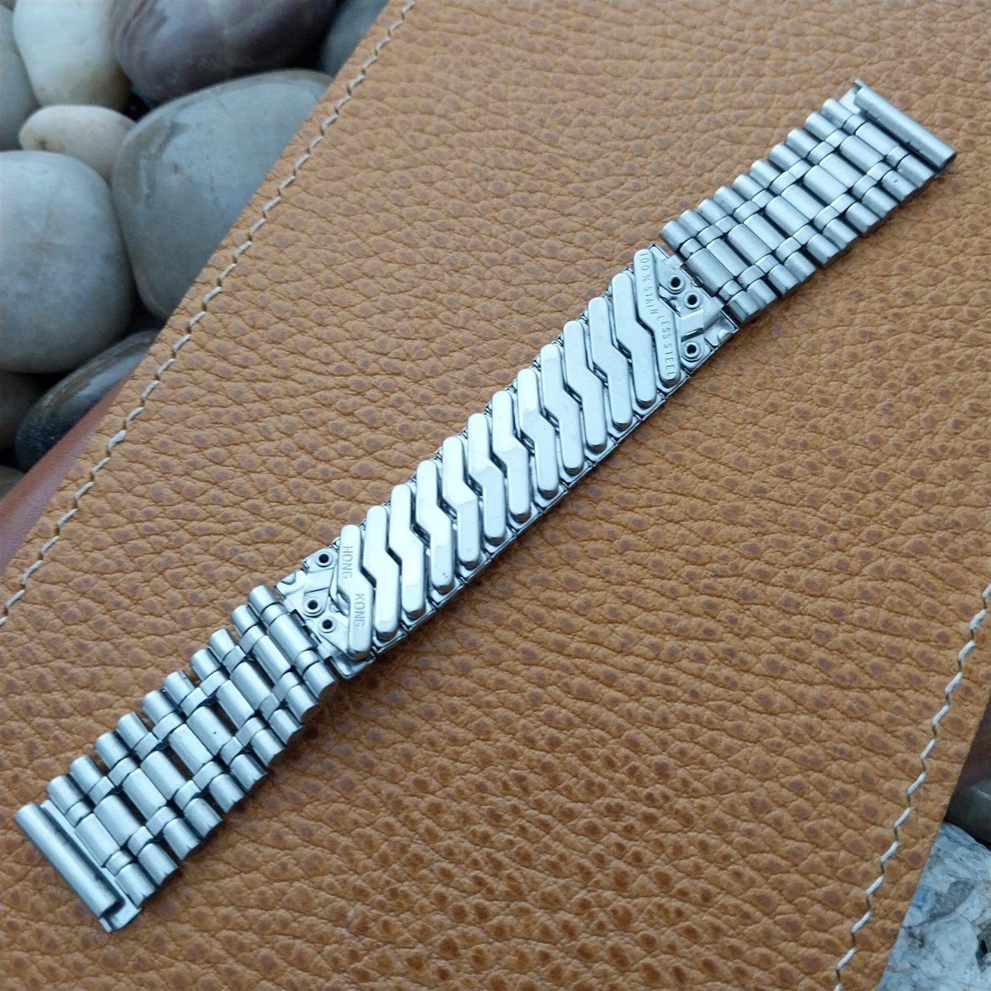 17.2mm Stainless Steel Diver DeLuxe nos 1970s Vintage Watch Band