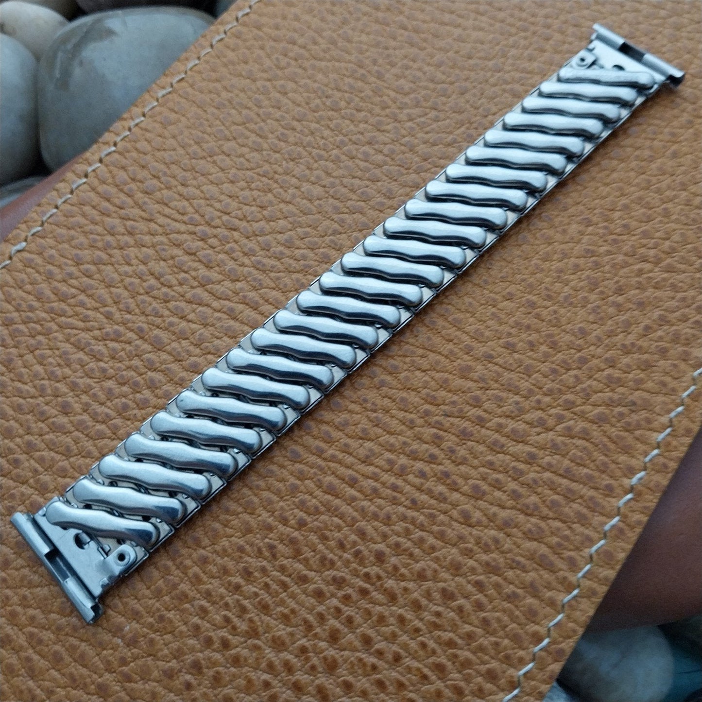 Stainless Steel Scissor-Expansion Short nos Foster USA 1950s Vintage Watch Band