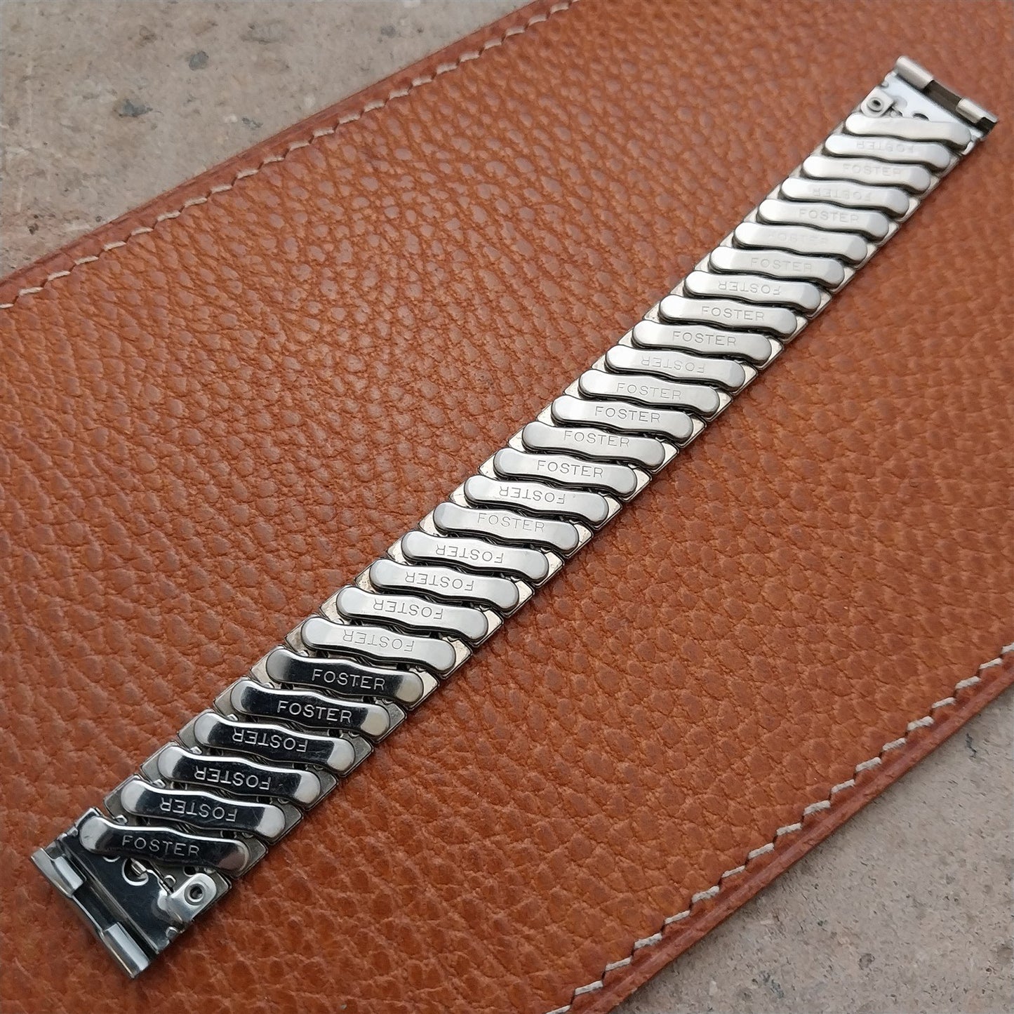 5/8" Foster 1950s Stainless Steel Stretch nos Vintage Watch Band