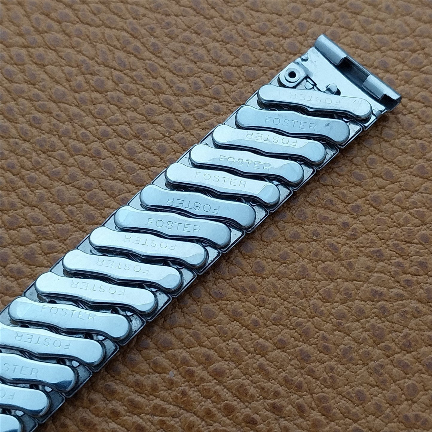 5/8 Foster USA 50s Stainless Steel Scissor-Expansion nos Vintage Watch Band