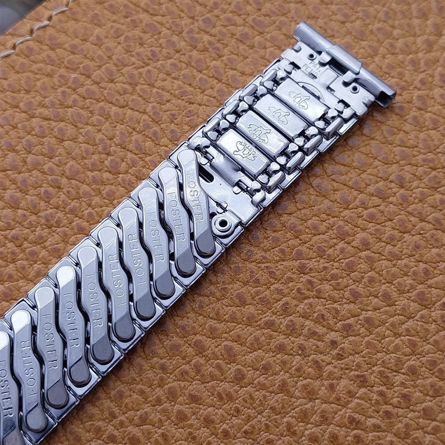 Foster 16mm 17.2mm 18mm 19mm Stainless Steel Expansion 1950s Vintage Watch Band