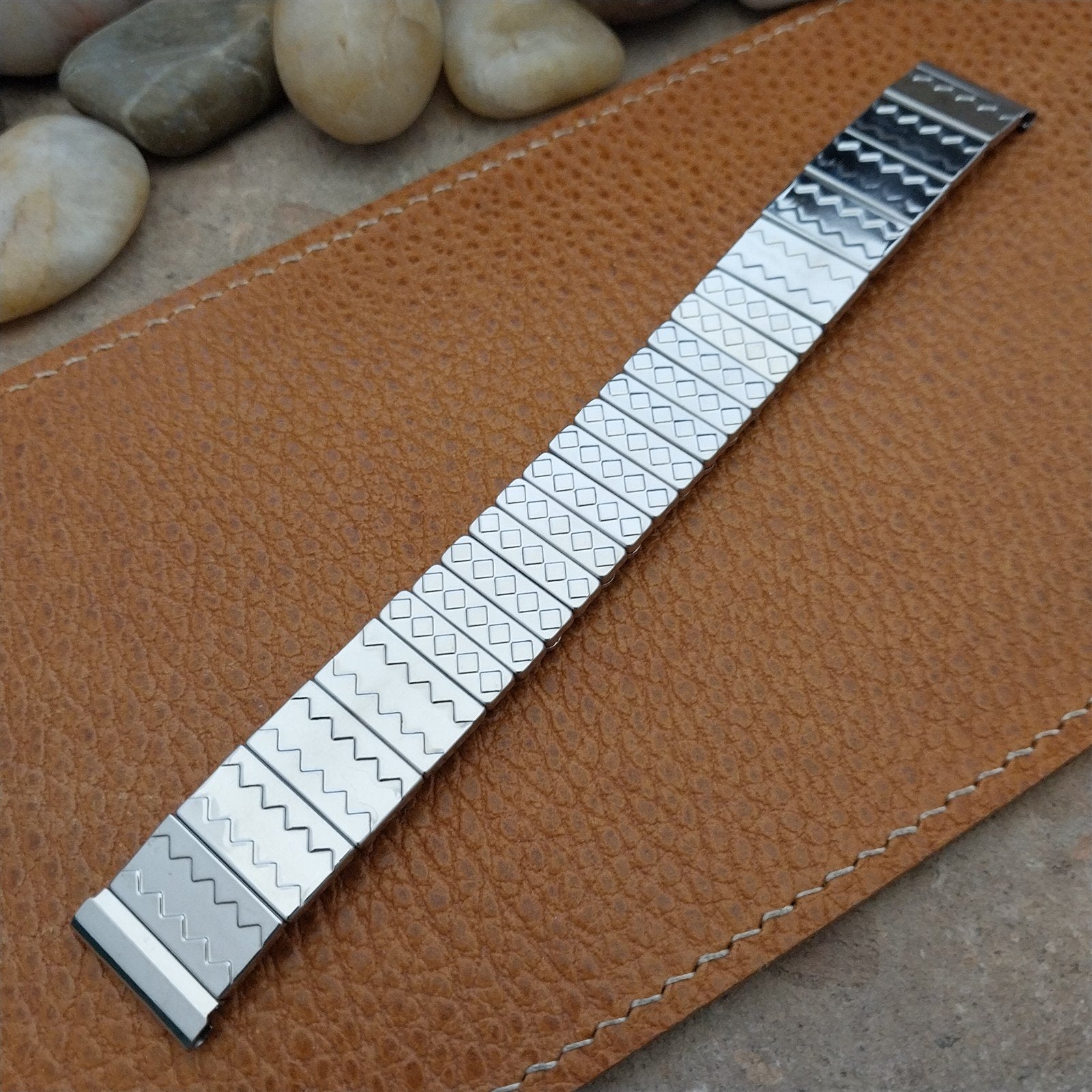 Vintage 17.2mm Glen Stainless Steel Expansion Unused Classic 1950s Watch Band