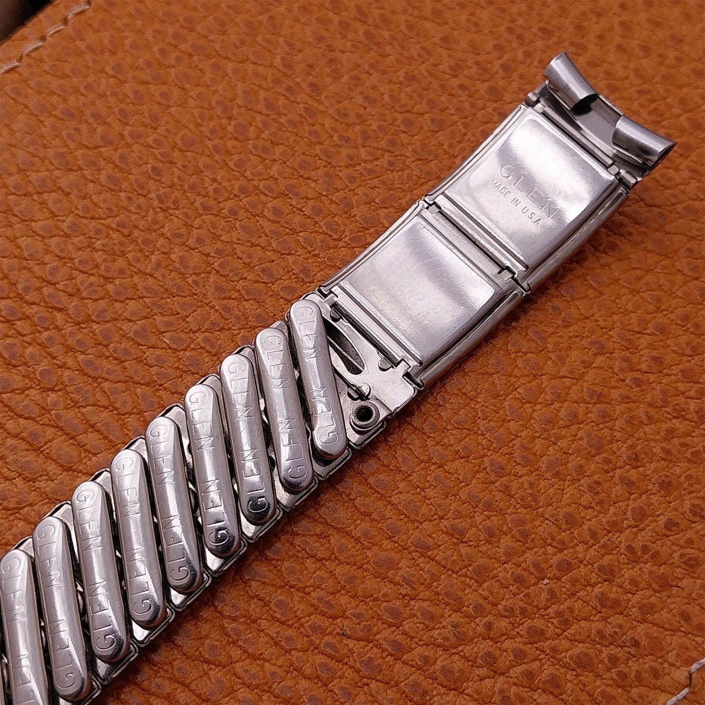 Classic MCM 5/8" Glen Stainless Steel Expansion Unused 1950s Vintage Watch Band