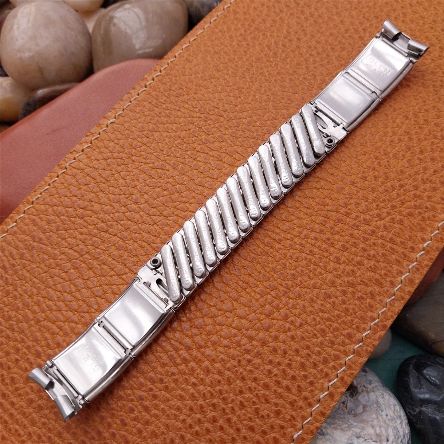 Classic MCM 5/8" Glen Stainless Steel Expansion Unused 1950s Vintage Watch Band