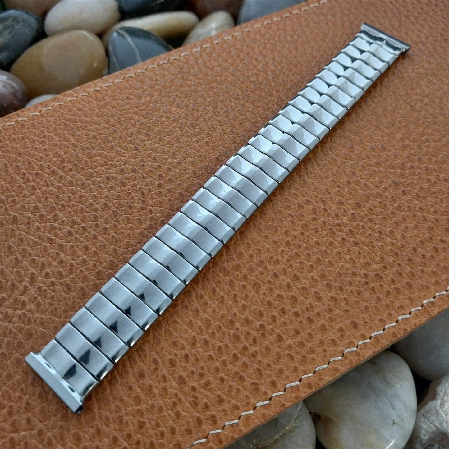 17.2mm Mel USA Stainless Steel Expansion nos Unused 1950s Vintage Watch Band