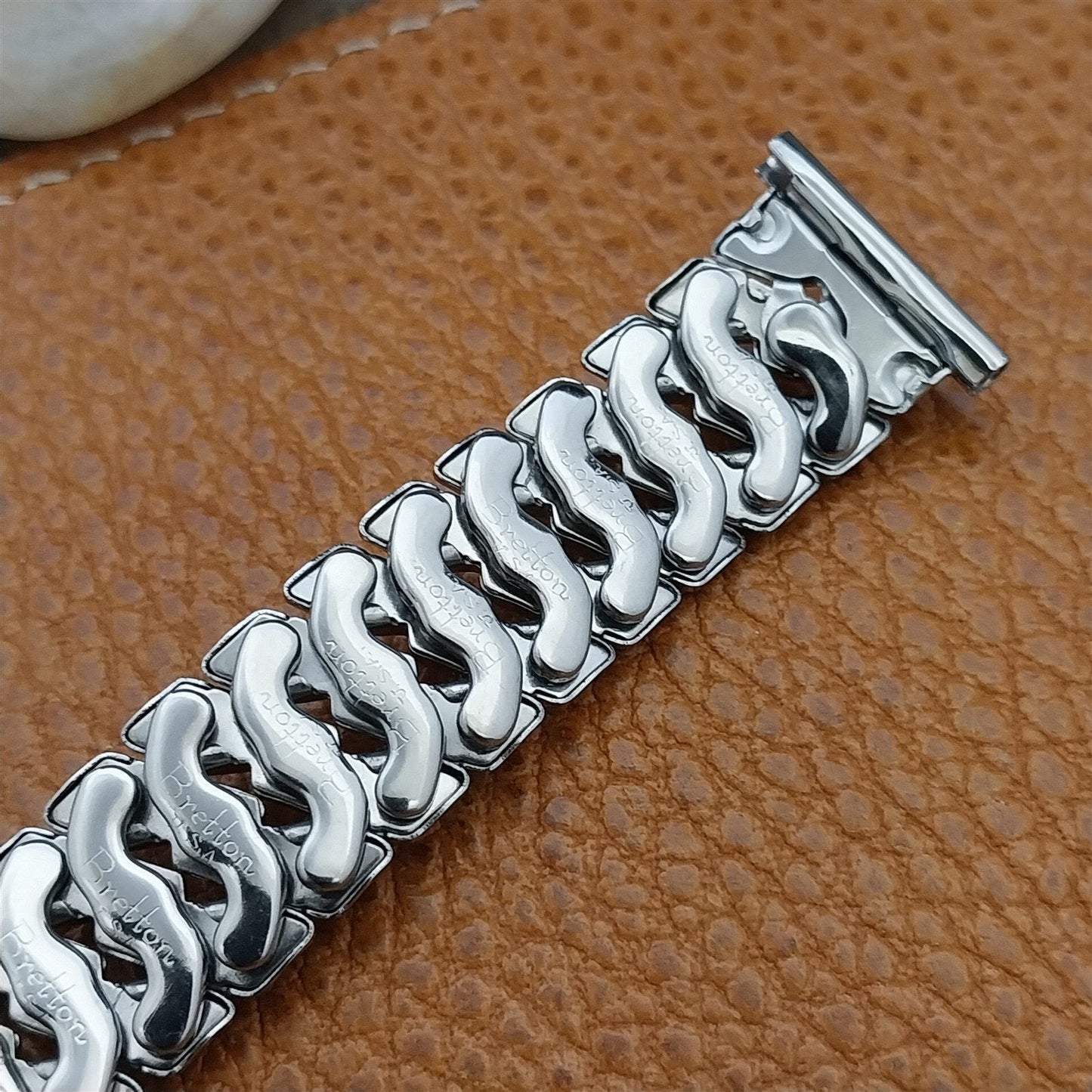 19mm 18mm 1940s Bretton Stainless Steel Expansion Unused Vintage Watch Band