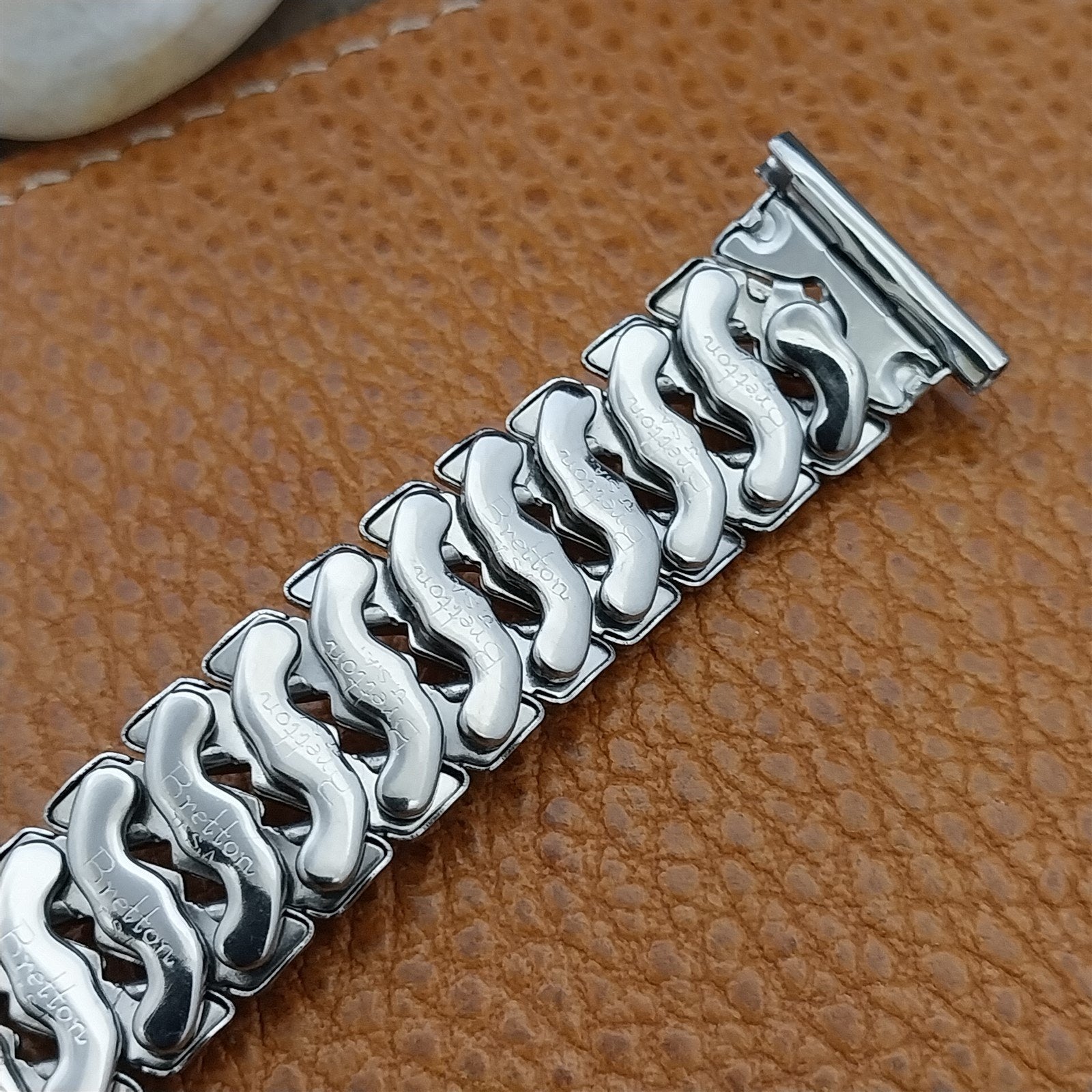 19mm 18mm 1940s Bretton Stainless Steel Expansion Unused Vintage Watch Band