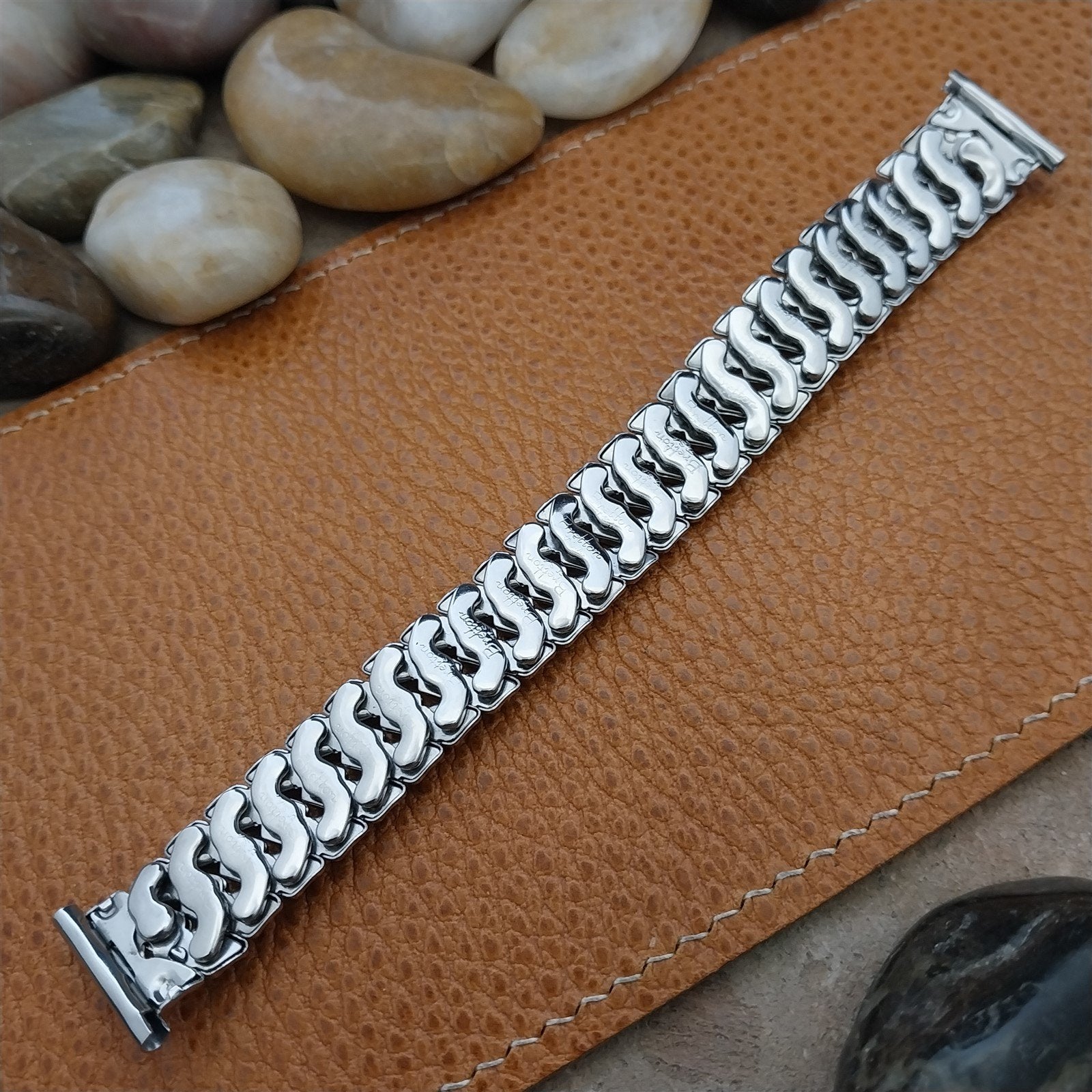 19mm 18mm 1940s Bretton Stainless Steel Expansion Unused Vintage Watch Band