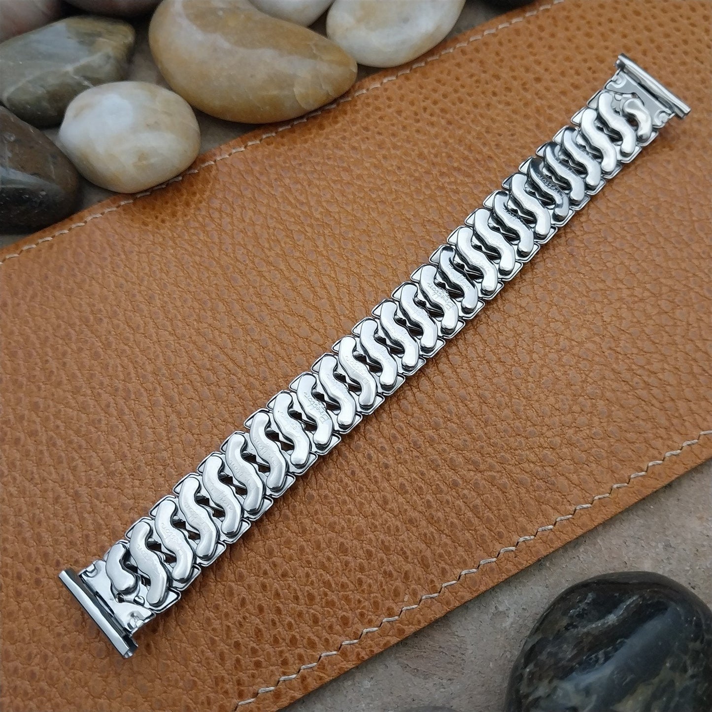 19mm 18mm 1940s Bretton Stainless Steel Expansion Unused Vintage Watch Band