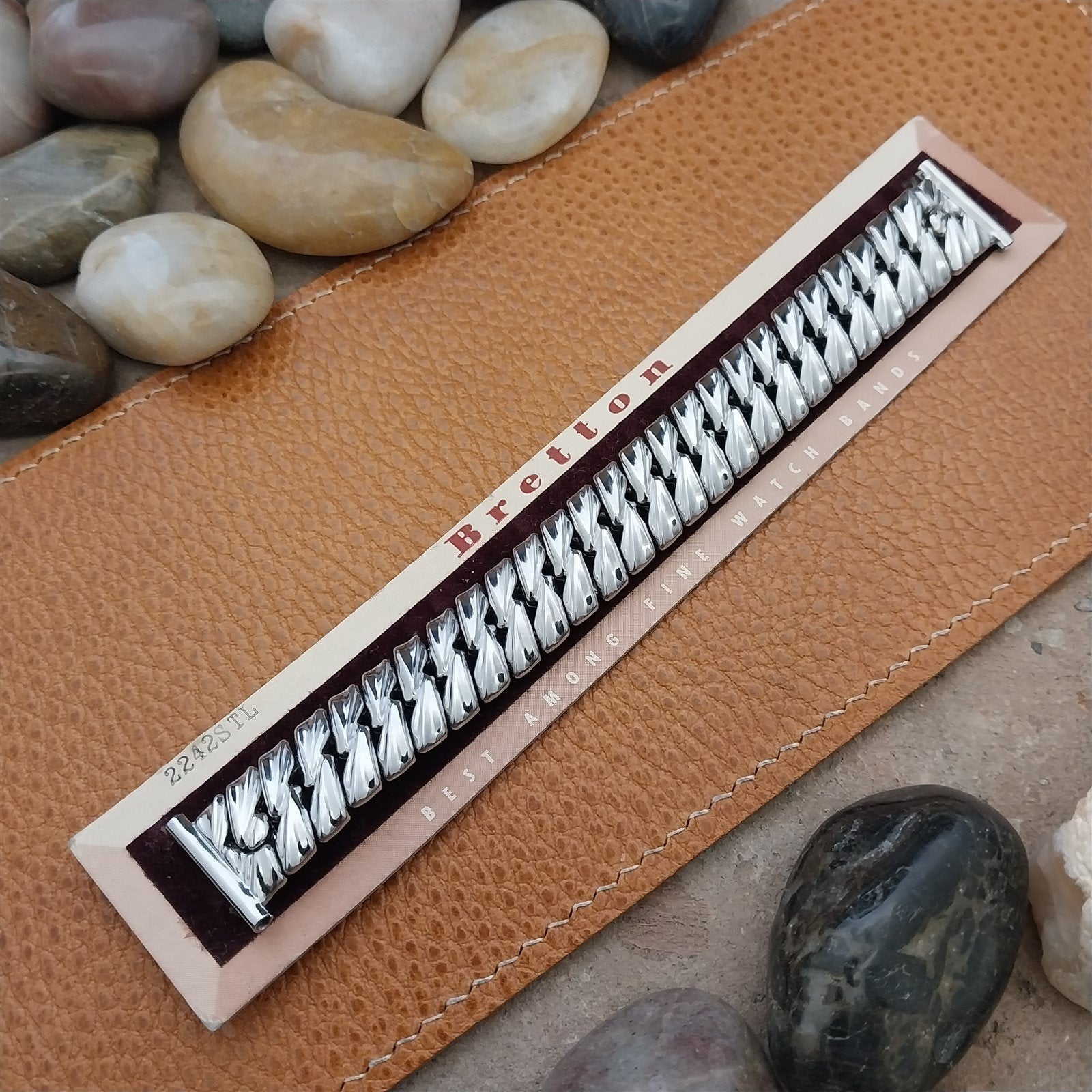 19mm 18mm 1940s Bretton Stainless Steel Expansion Unused Vintage Watch Band