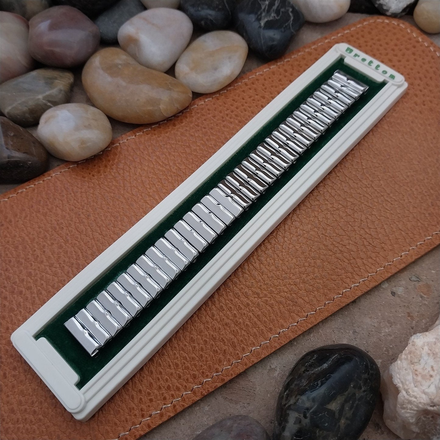 Classic 1940s Bretton Stainless Steel Expansion Unused 5/8" Vintage Watch Band