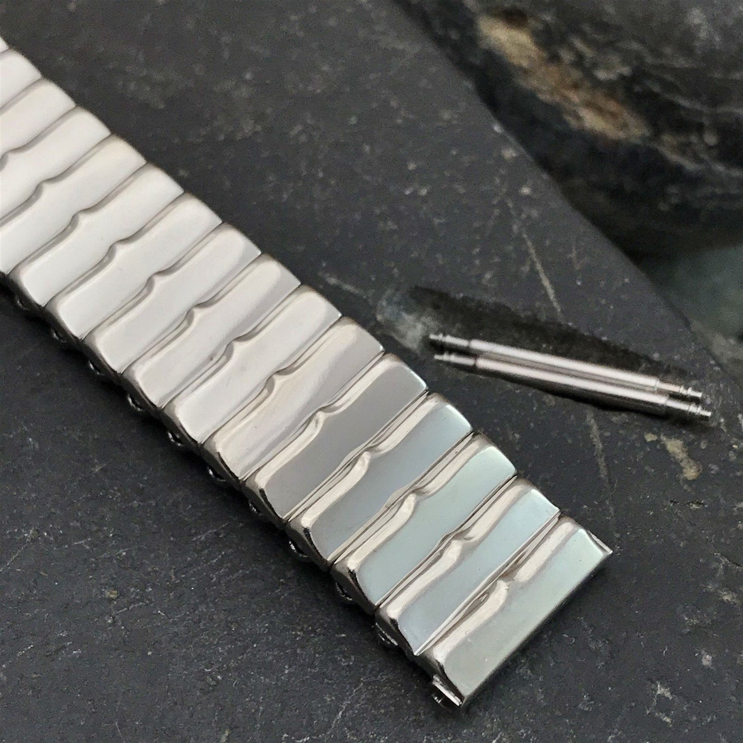 Classic 1940s Bretton Stainless Steel Expansion Unused 5/8" Vintage Watch Band