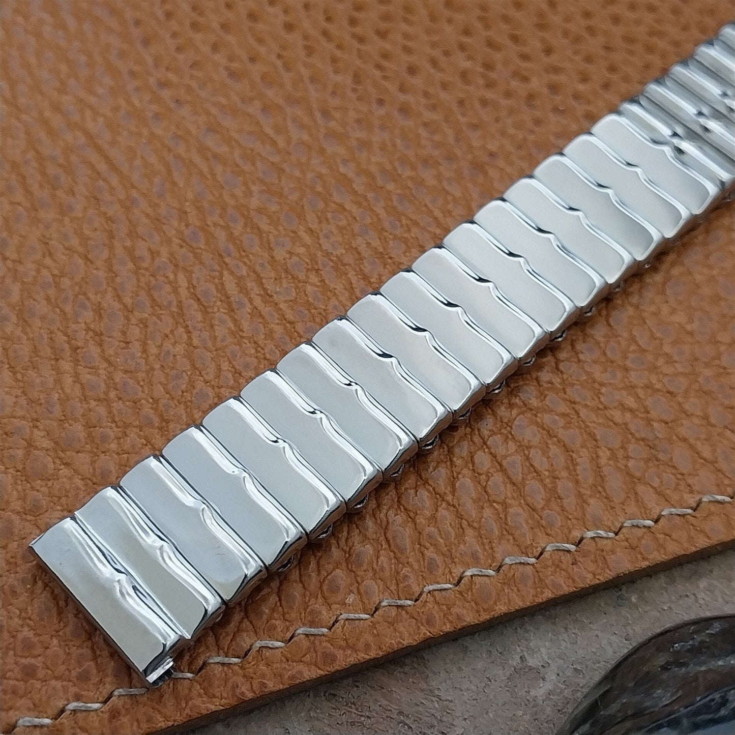 Classic 1940s Bretton Stainless Steel Expansion Unused 5/8" Vintage Watch Band