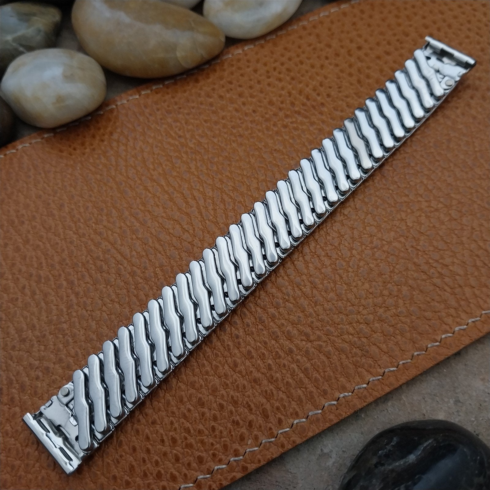 Classic 1940s Bretton Stainless Steel Expansion Unused 5/8" Vintage Watch Band