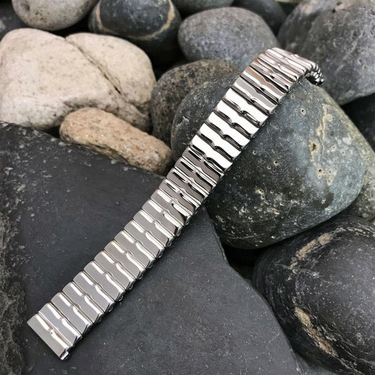 Classic 1940s Bretton Stainless Steel Expansion Unused 5/8" Vintage Watch Band