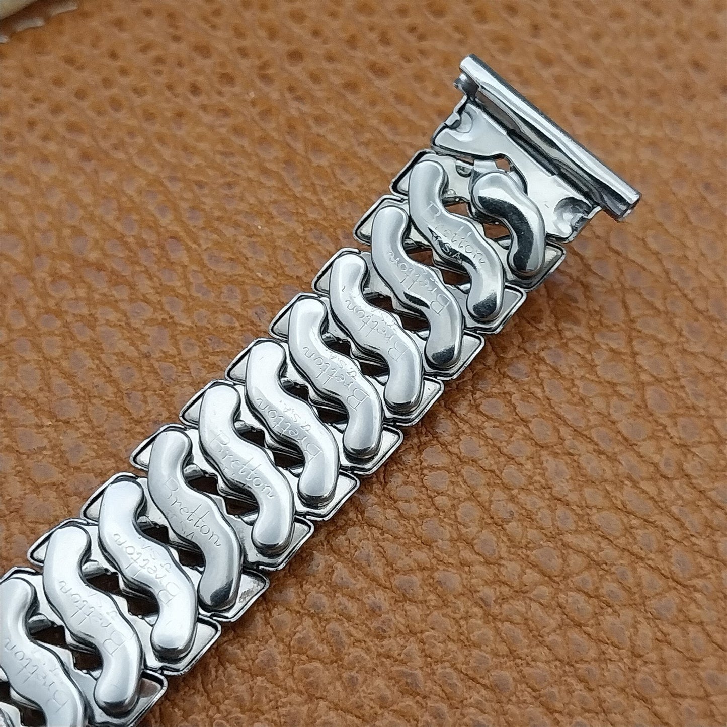 40s Vintage Bretton 19mm 18mm 16mm Stainless Stretch Unused Classic Watch Band