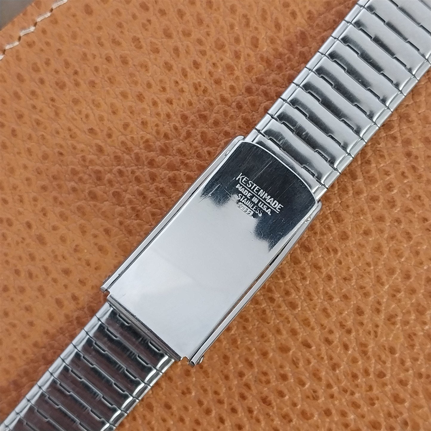 Long Stainless Steel Kestenmade USA nos 1950s Vintage Watch Band 18mm 19mm