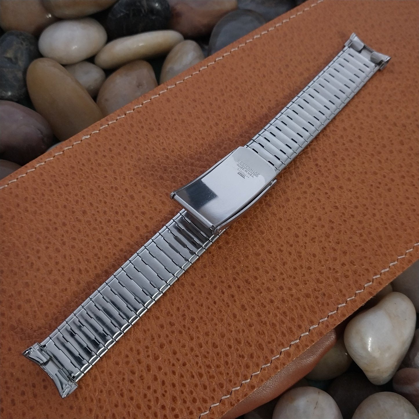 Long Stainless Steel Kestenmade USA nos 1950s Vintage Watch Band 18mm 19mm