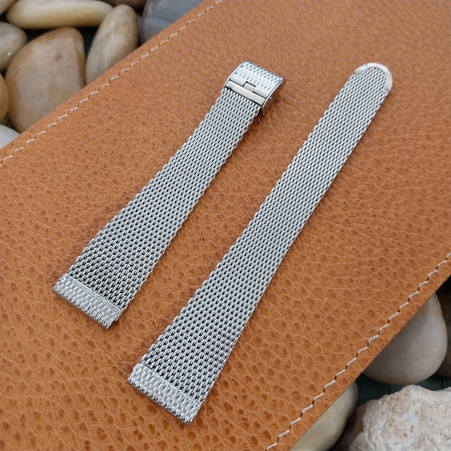 17.2mm 11/16" Stainless Steel Mesh nos 1960s Kestenmade USA Vintage Watch Band