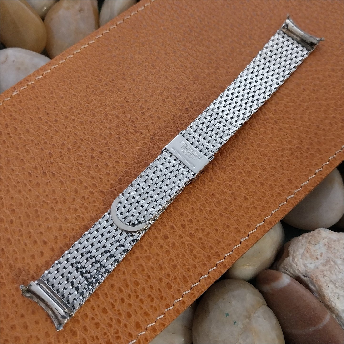 Vintage 17.2mm Stainless Steel Mesh Unused 1960s Kestenmade Classic Watch Band