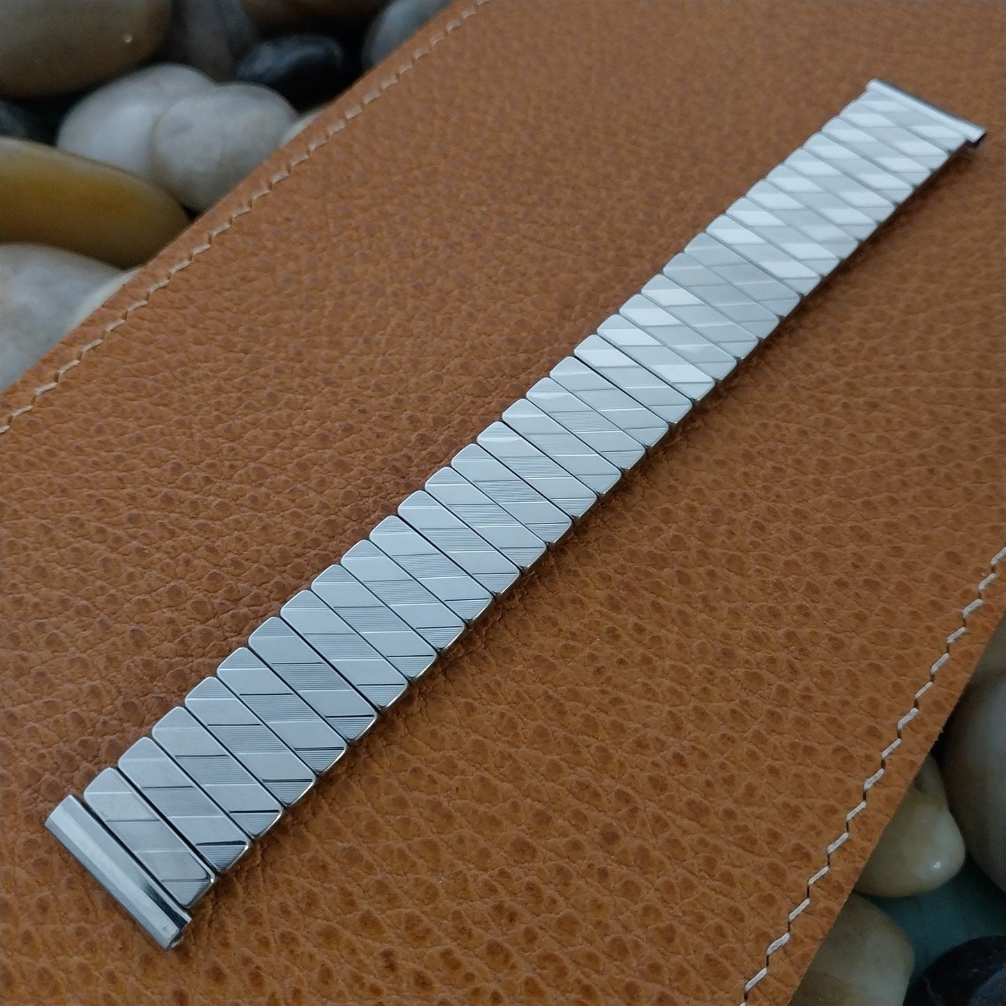 Vintage Eton 17.2mm 17mm 16mm Stainless Steel Expansion Unused 1950s Watch Band