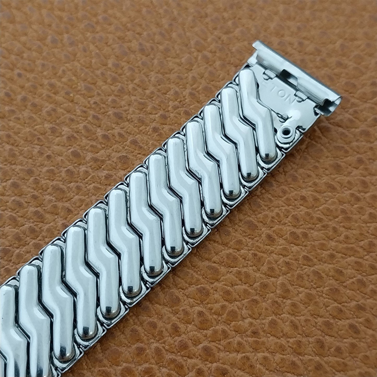 Vintage Eton 17.2mm 17mm 16mm Stainless Steel Expansion Unused 1950s Watch Band