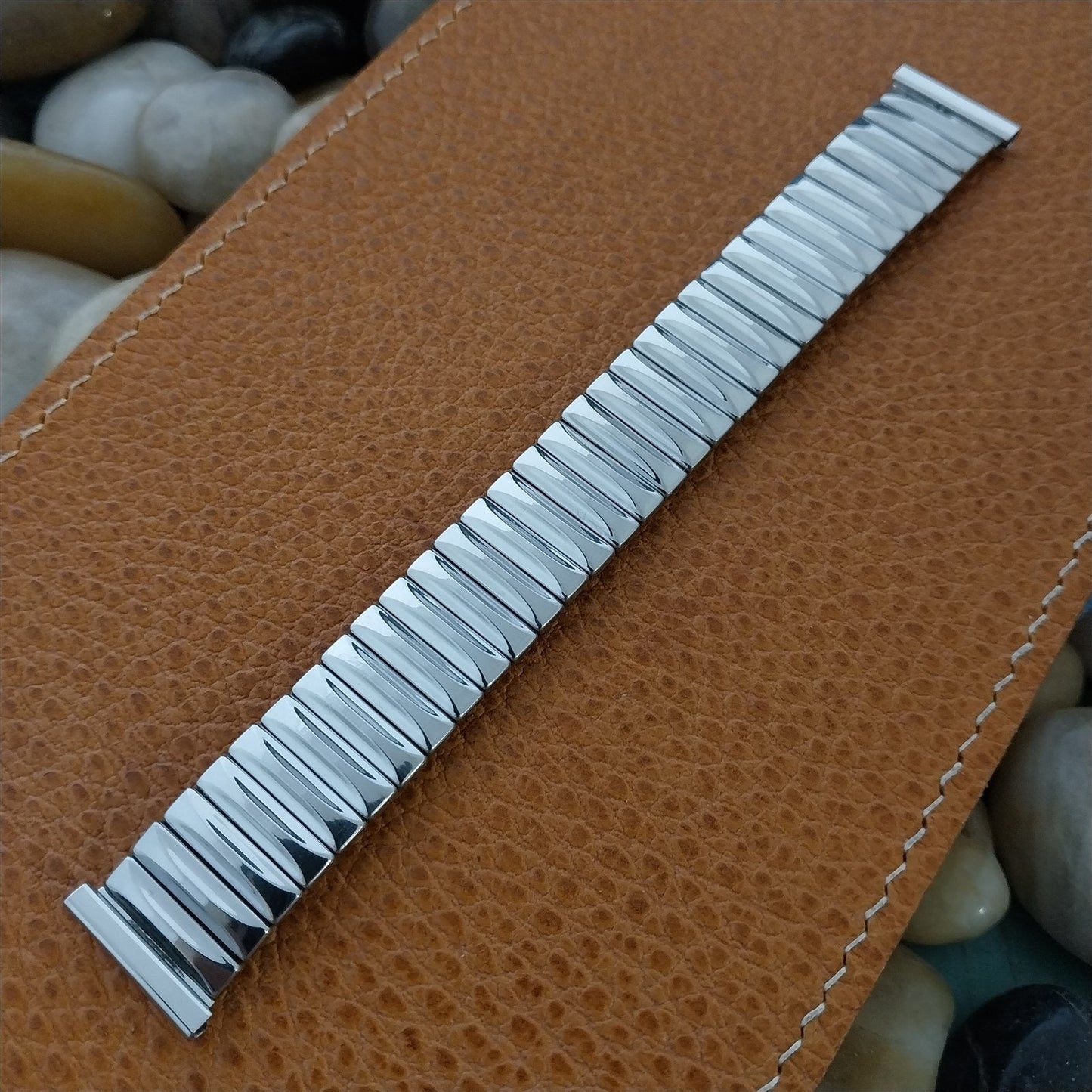 Vintage Eton 17.2mm 17mm 16mm Stainless Steel Expansion Unused 1950s Watch Band