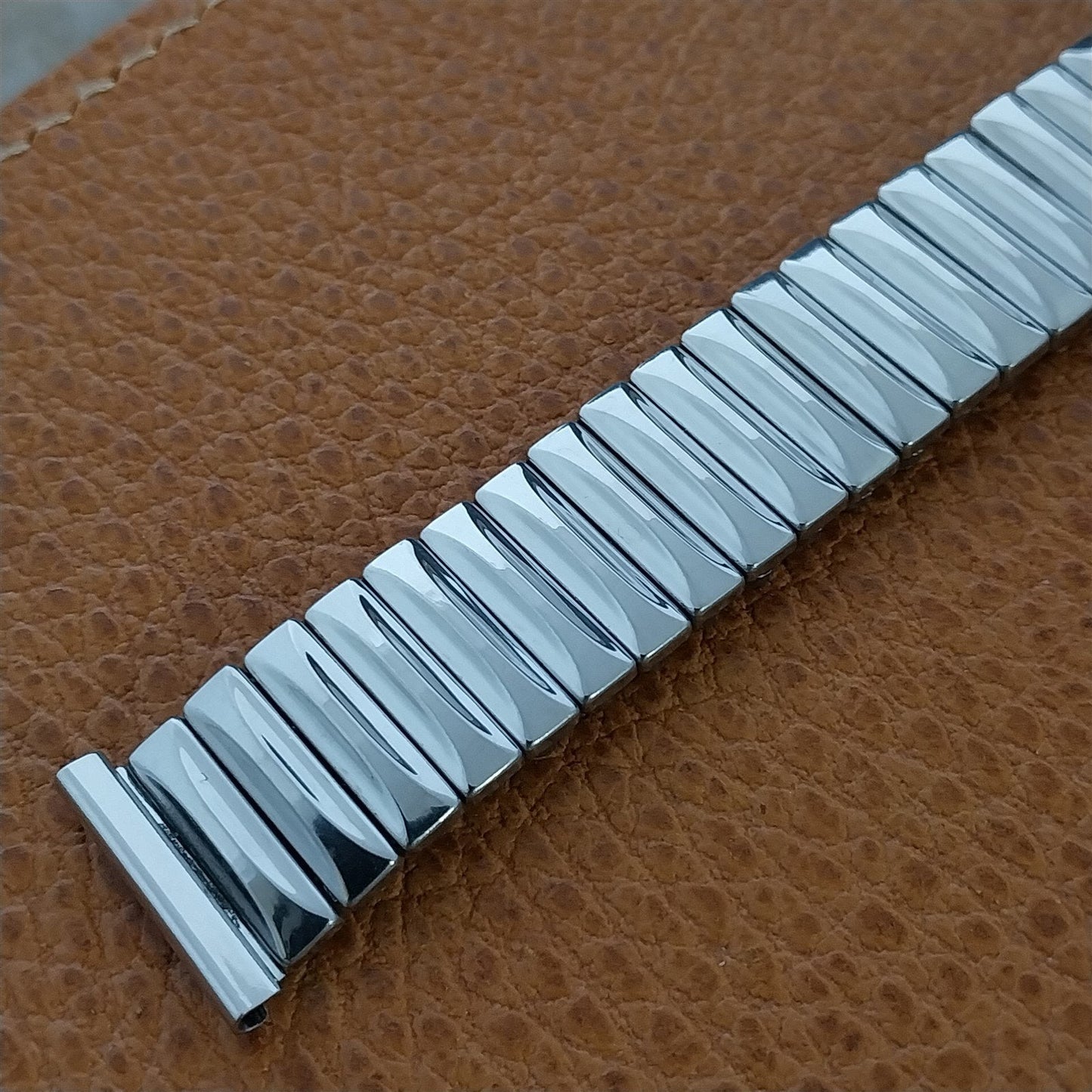 Vintage Eton 17.2mm 17mm 16mm Stainless Steel Expansion Unused 1950s Watch Band