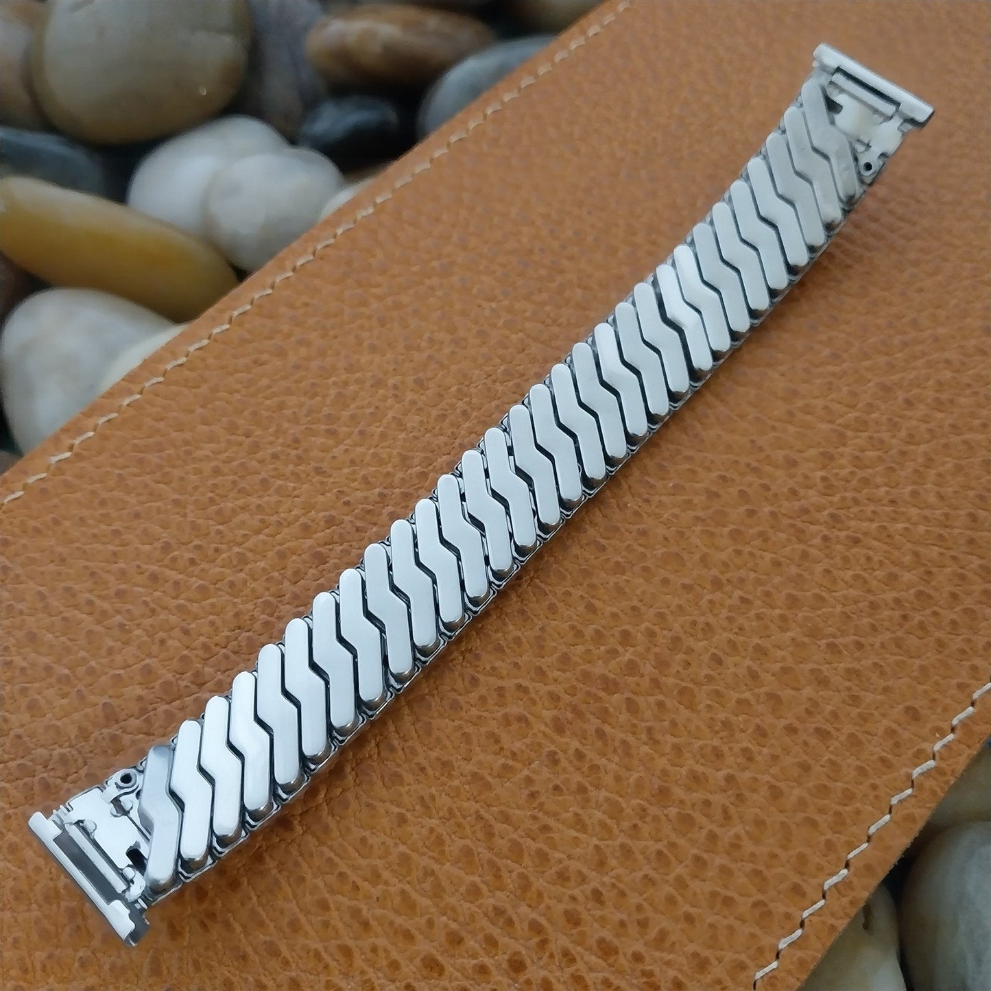 Vintage Eton 17.2mm 17mm 16mm Stainless Steel Expansion Unused 1950s Watch Band