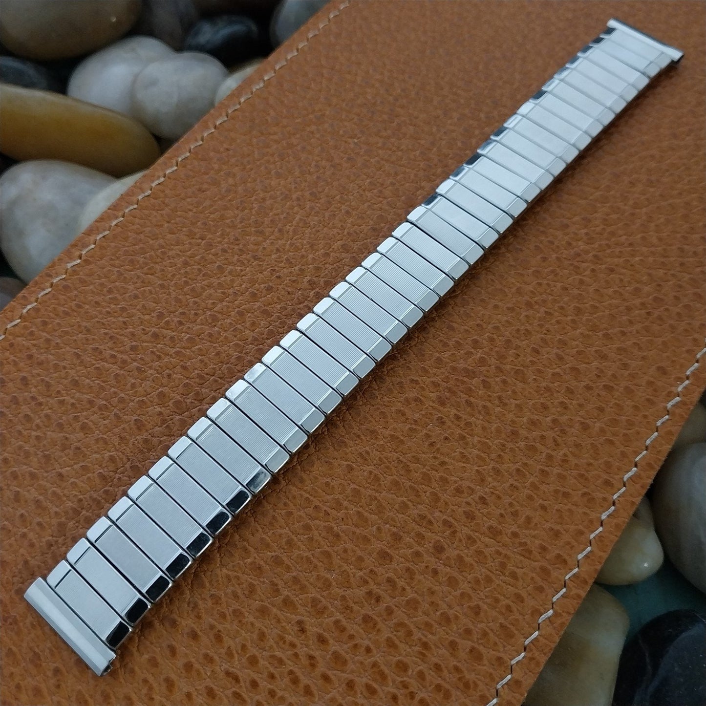 Vintage Long Eton 17.2mm Stainless Steel Expansion nos Classic 1950s Watch Band