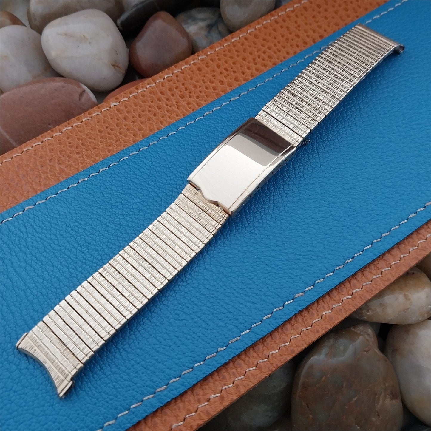 19mm 18mm 17mm Kreisler Gold rgp Expansion Deployant 1960s Vintage Watch Band