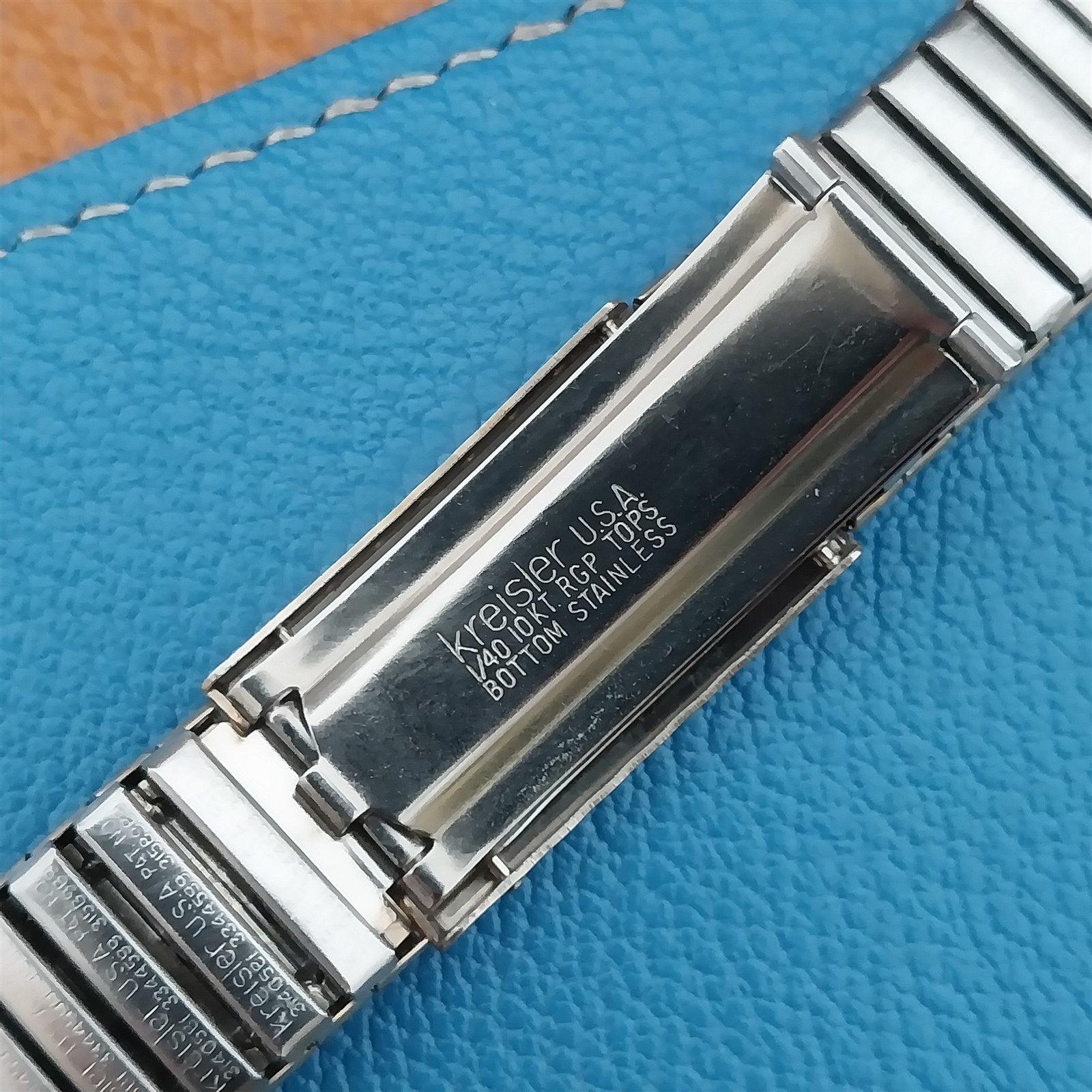 19mm 18mm 17mm Kreisler Gold rgp Expansion Deployant 1960s Vintage Watch Band