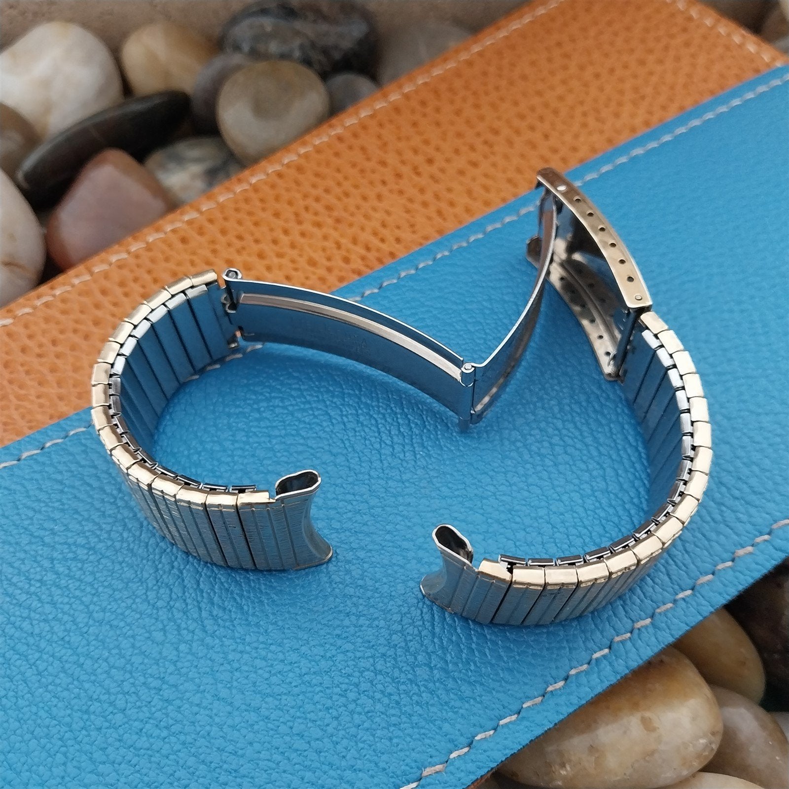 19mm 18mm 17mm Kreisler Gold rgp Expansion Deployant 1960s Vintage Watch Band