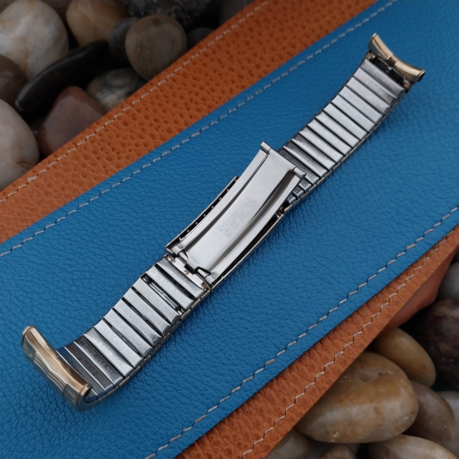19mm 18mm 17mm Kreisler Gold rgp Expansion Deployant 1960s Vintage Watch Band