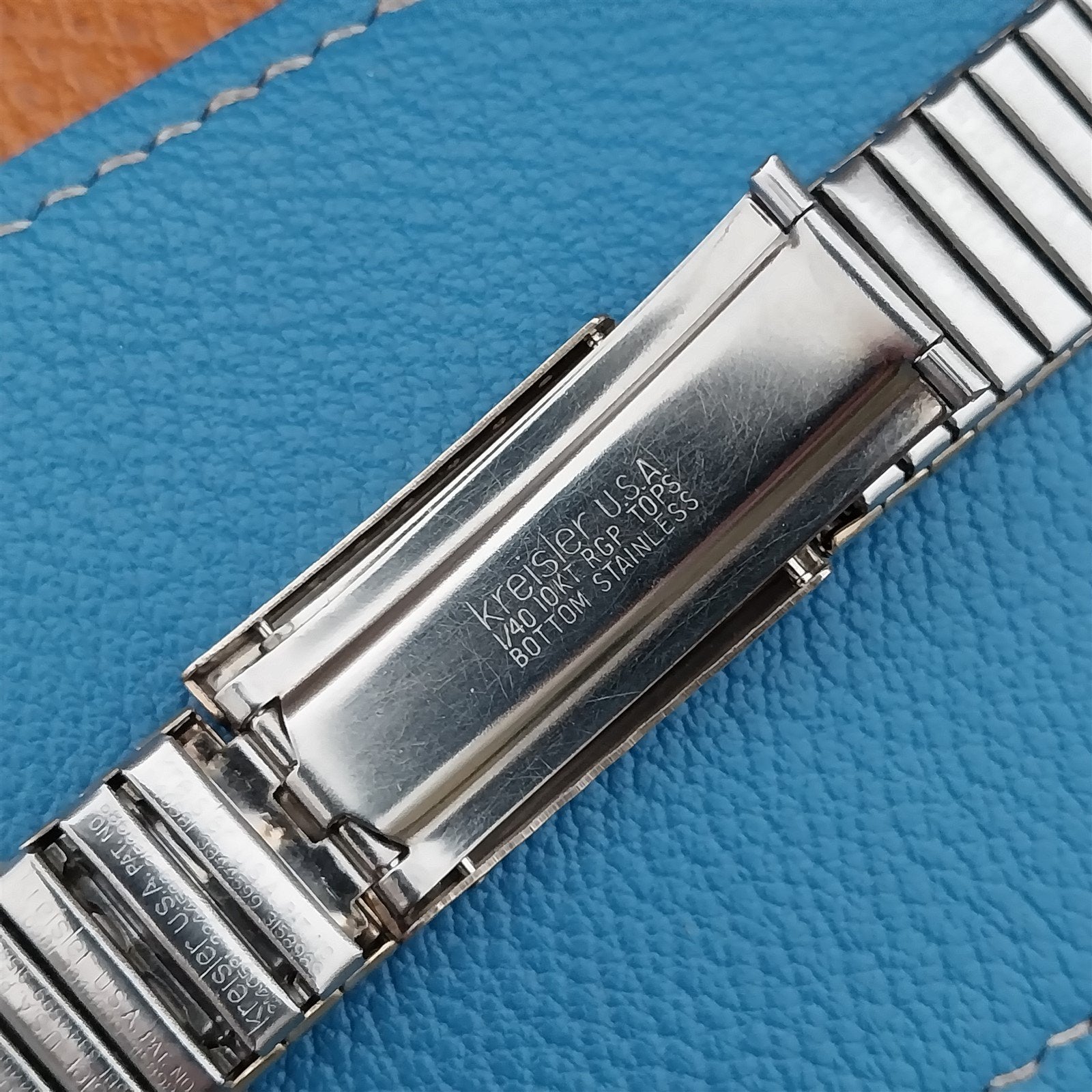 19mm 18mm 17mm Kreisler Gold rgp Expansion Deployant 1960s Vintage Watch Band