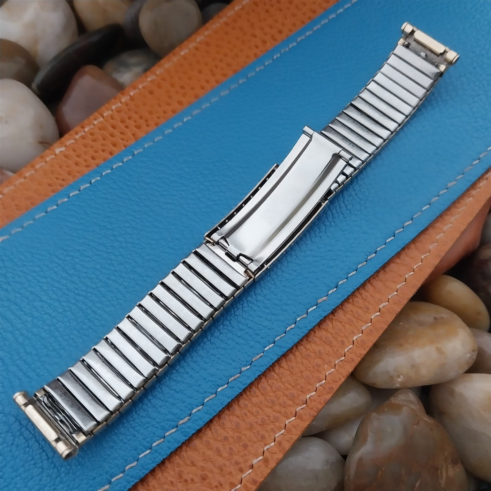 19mm 18mm 17mm Kreisler Gold rgp Expansion Deployant 1960s Vintage Watch Band