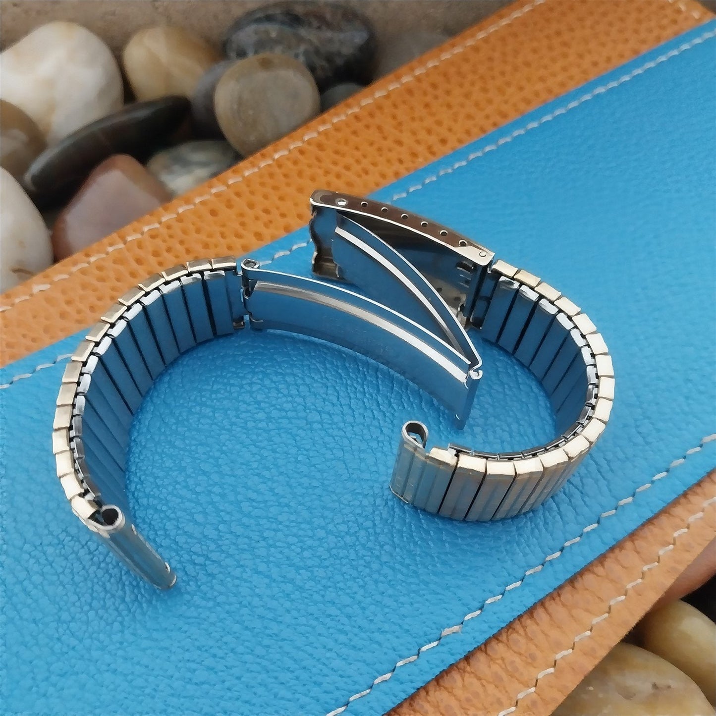 19mm 18mm 17mm Kreisler Gold rgp Expansion Deployant 1960s Vintage Watch Band