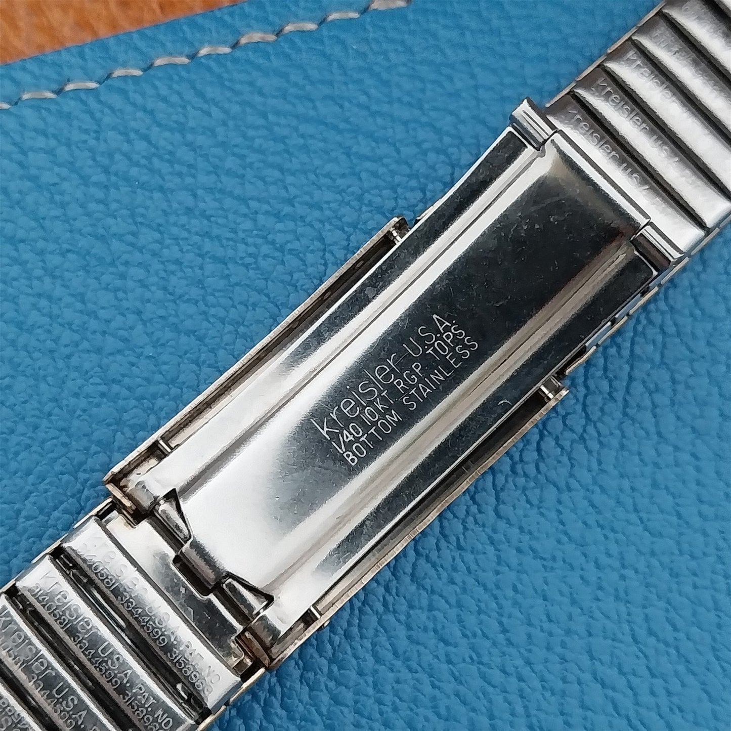 19mm 18mm 17mm Kreisler Gold rgp Expansion Deployant 1960s Vintage Watch Band