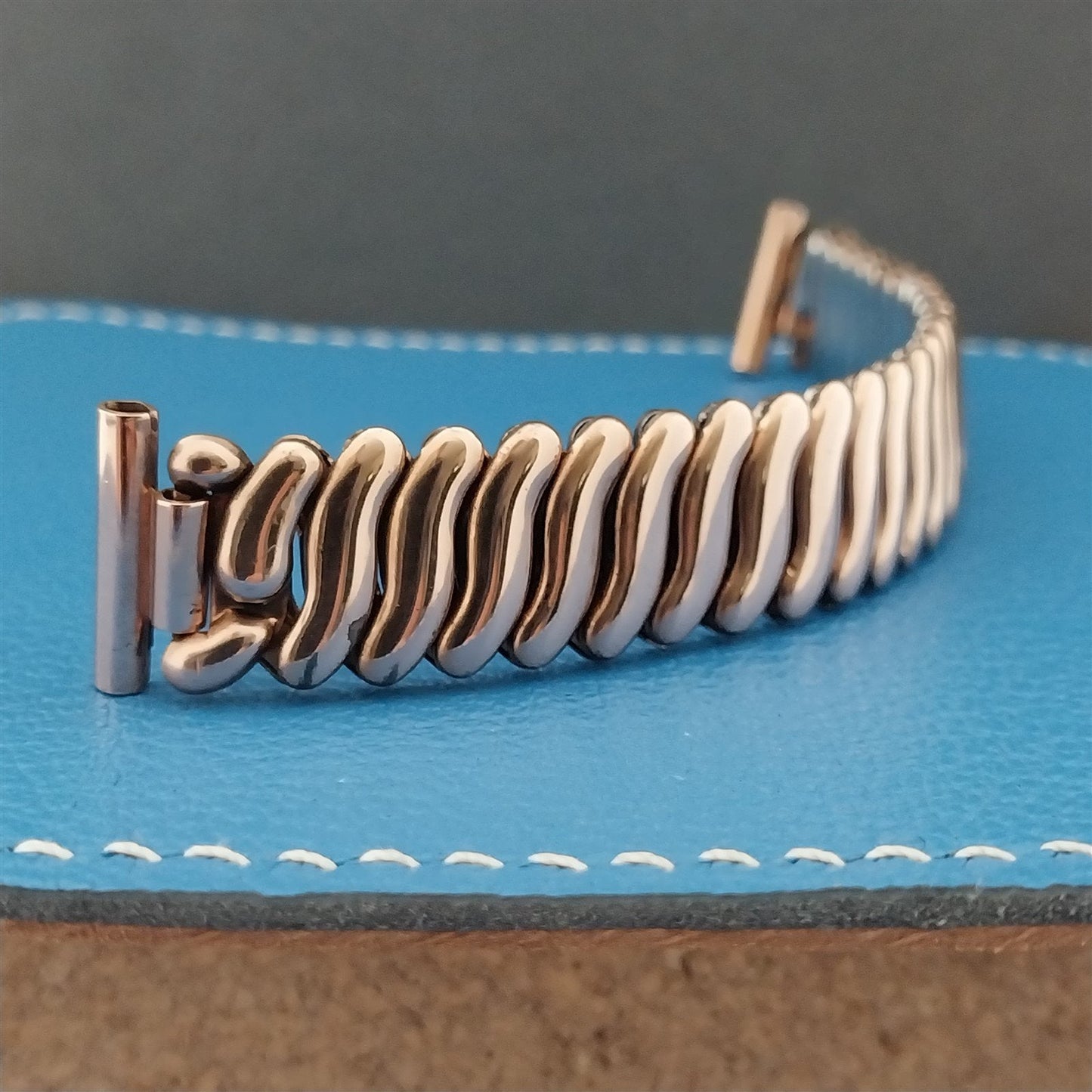 Vintage 1940s 16mm 15mm 14mm Rose Gold-Filled Short Expansion Unused Watch Band