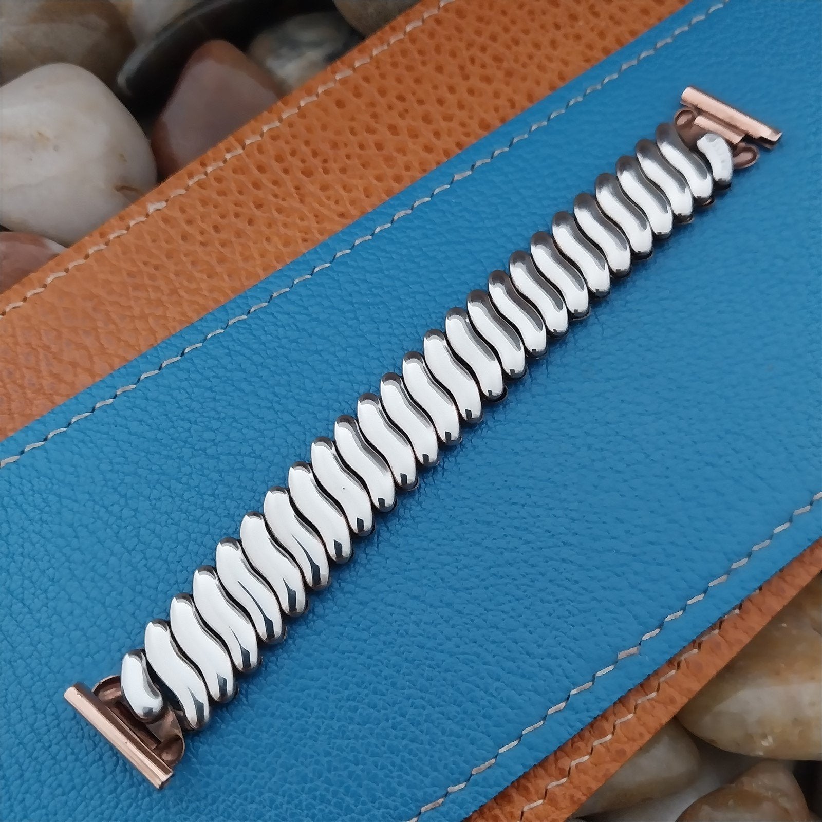 Vintage 1940s 16mm 15mm 14mm Rose Gold-Filled Short Expansion Unused Watch Band