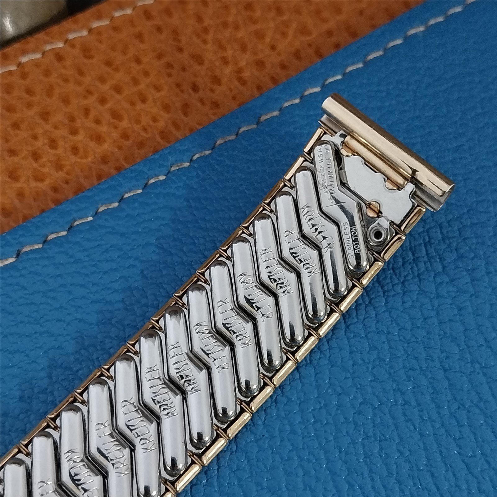 Kreisler USA Short 10k Yellow Gold-Filled Wide 1950s Vintage Watch Band nos