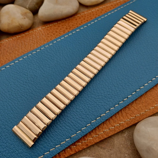 1940s Vintage 5/8" Short 14k Rose Gold Filled Kreisler Unused Classic Watch Band