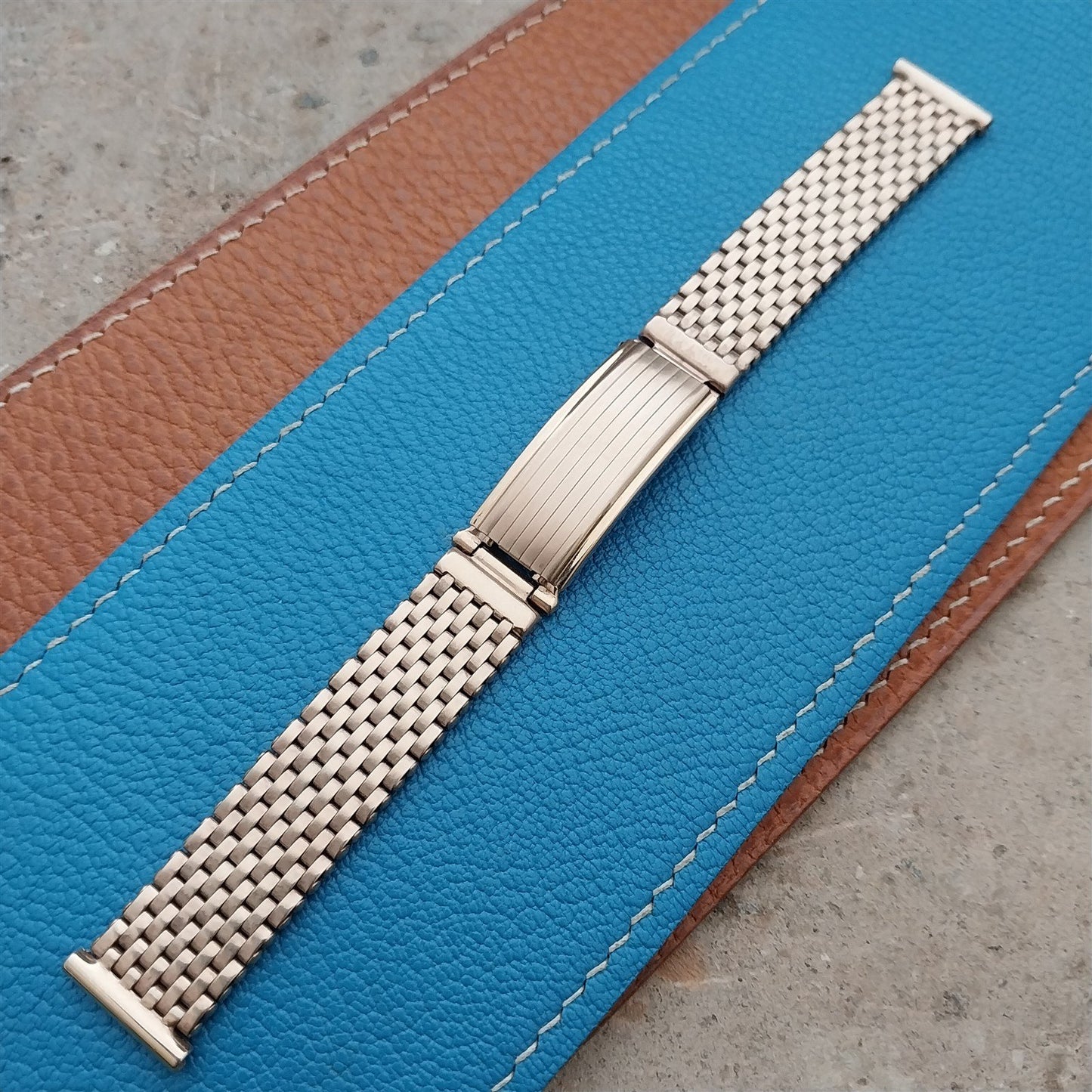 5/8" Rose Gold-Filled Mesh 1940s Kreisler Basketweave Unused Vintage Watch Band